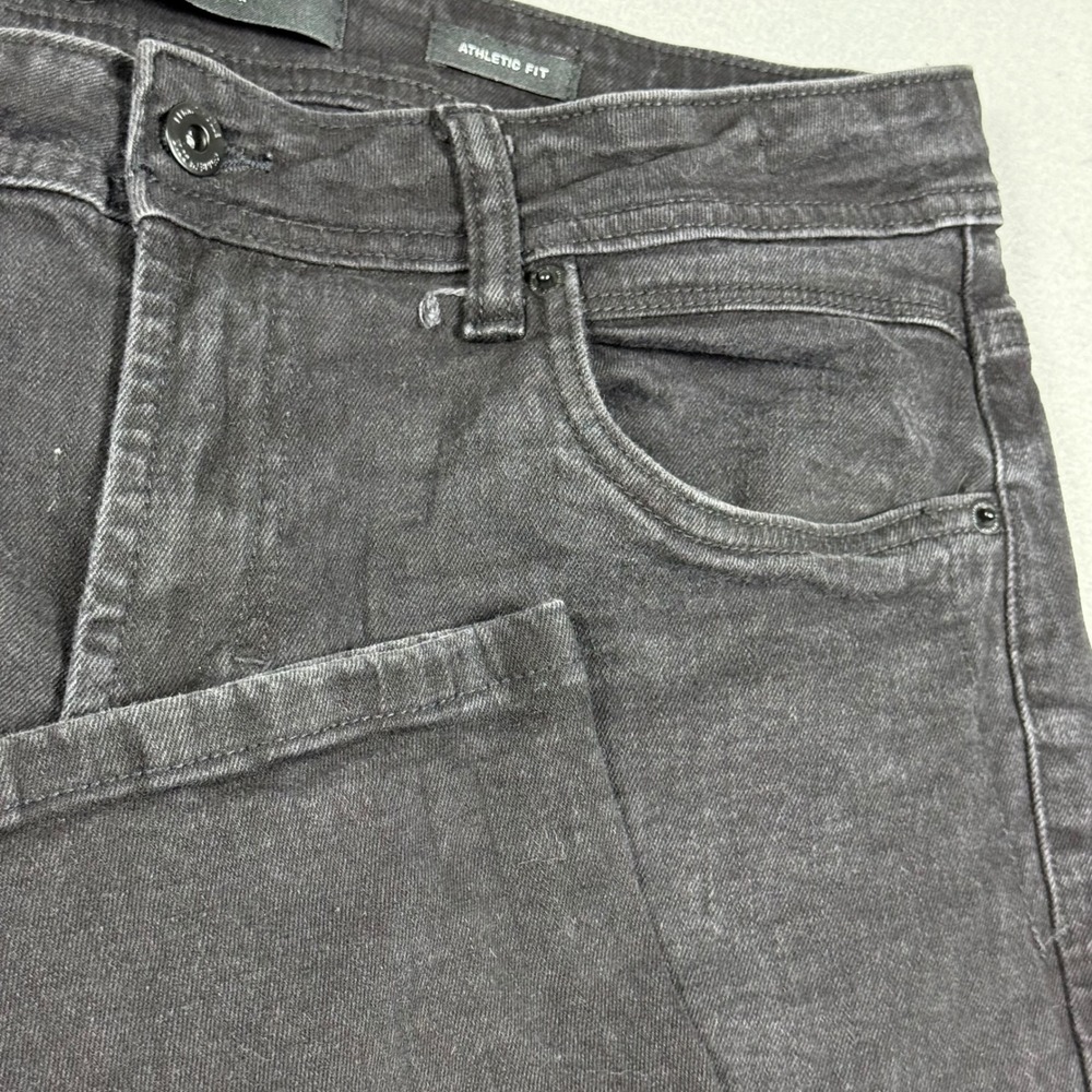 Kenneth Cole New York Mens Athletic Fit Jeans Black Denim Pants 34x30